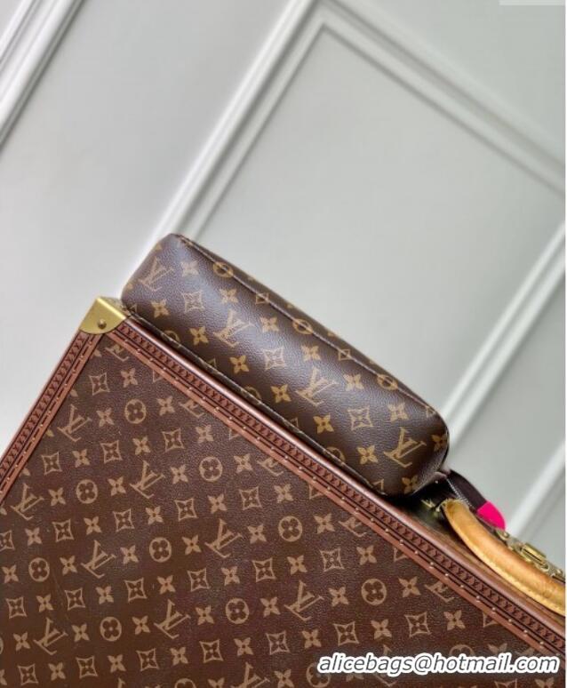 Top Grade Louis Vuitton Pochette Voyage Souple Pouch in Monogram Macassar Canvas M13356 Pondichery Pink 2024