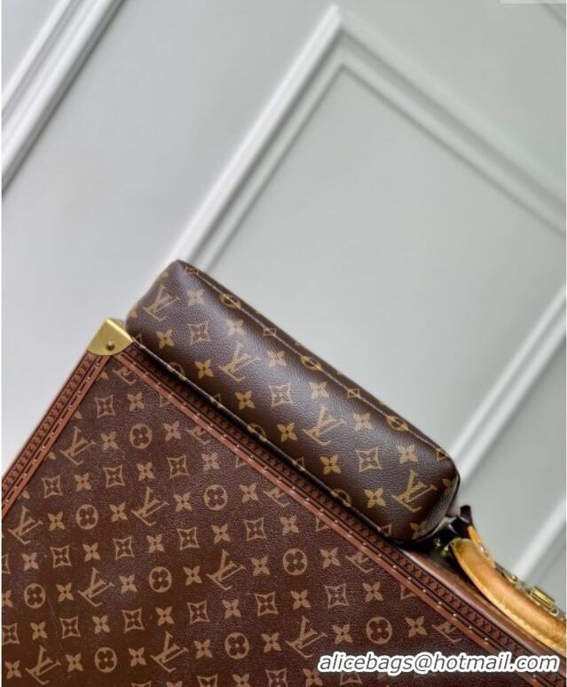 Top Grade Louis Vuitton Pochette Voyage Souple Pouch in Monogram Macassar Canvas M13198 Safran Yellow 2024