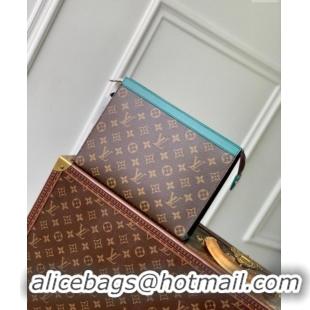 Well Crafted Louis Vuitton Pochette Voyage MM Pouch in Monogram Macassar Canvas M12820 Green 2024