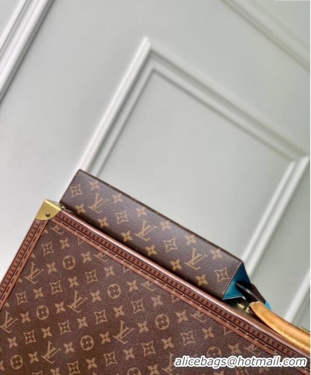 Low Cost Louis Vuitton Pochette Voyage MM Pouch in Monogram Macassar Canvas M12815 Gaston Blue 2024