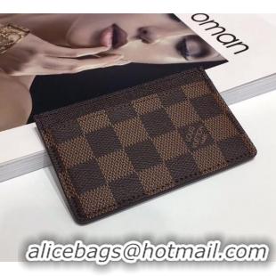 Good Taste Famous Brand Louis Vuitton Card Holder Wallet in Damier Ebene Canvas N60703 2024