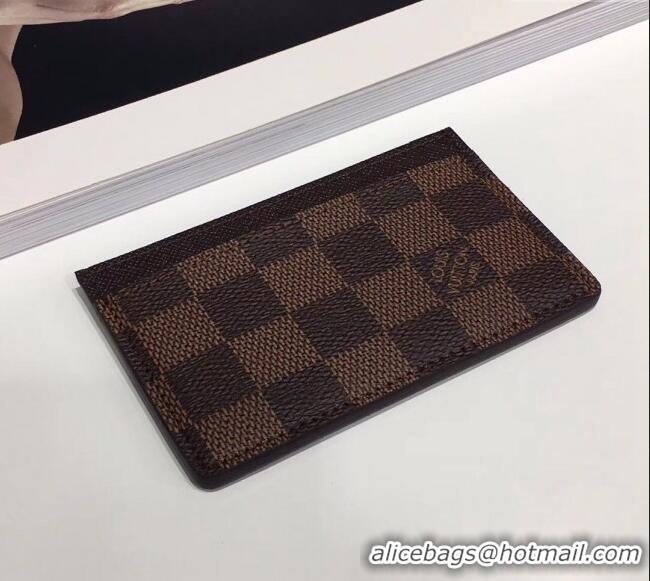 Good Taste Famous Brand Louis Vuitton Card Holder Wallet in Damier Ebene Canvas N60703 2024