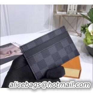 Good Product Louis Vuitton Card Holder Wallet M60703 Damier Graphite Canvas 2024