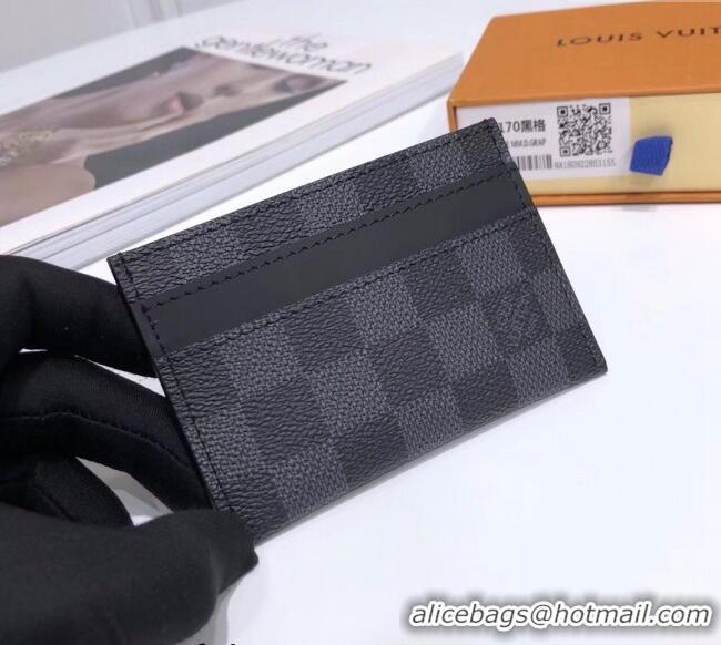 Good Product Louis Vuitton Card Holder Wallet M60703 Damier Graphite Canvas 2024