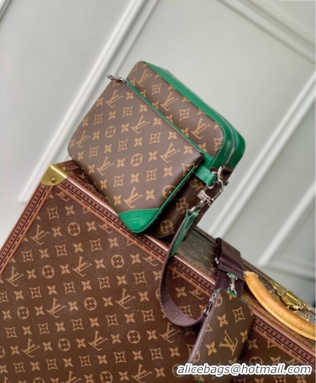 Best Price Louis Vuitton Mens Trio Messenger bag in Monogram Macassar Canvas M12766 Borneo Green 2024