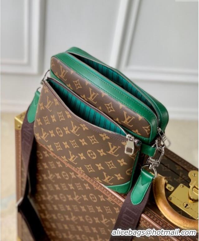 Best Price Louis Vuitton Mens Trio Messenger bag in Monogram Macassar Canvas M12766 Borneo Green 2024