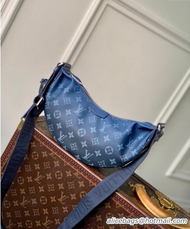 Famous Brand Louis Vuitton Hamac Hobo Bag PM in Navy Blue Monogram Gradient Canvas M11594 2024