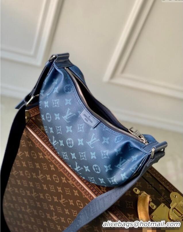 Famous Brand Louis Vuitton Hamac Hobo Bag PM in Navy Blue Monogram Gradient Canvas M11594 2024