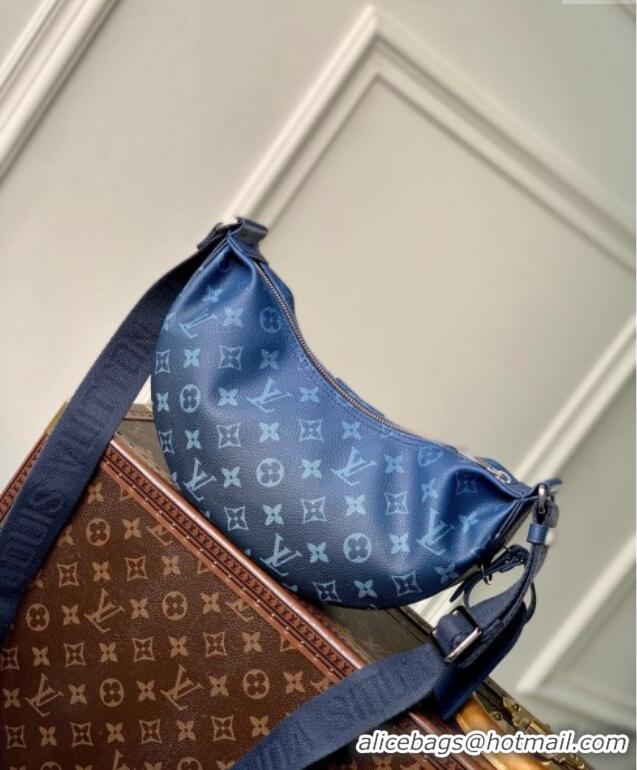 Famous Brand Louis Vuitton Hamac Hobo Bag PM in Navy Blue Monogram Gradient Canvas M11594 2024