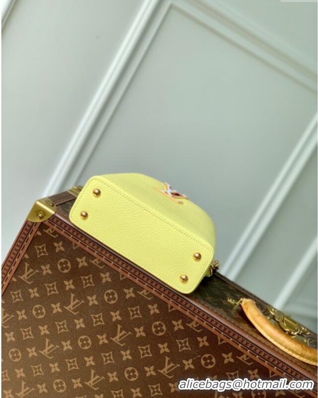 Trendy Design Louis Vuitton Capucines Mini Bag in Taurillon Leather M25232 Sun Beam Yellow 2024