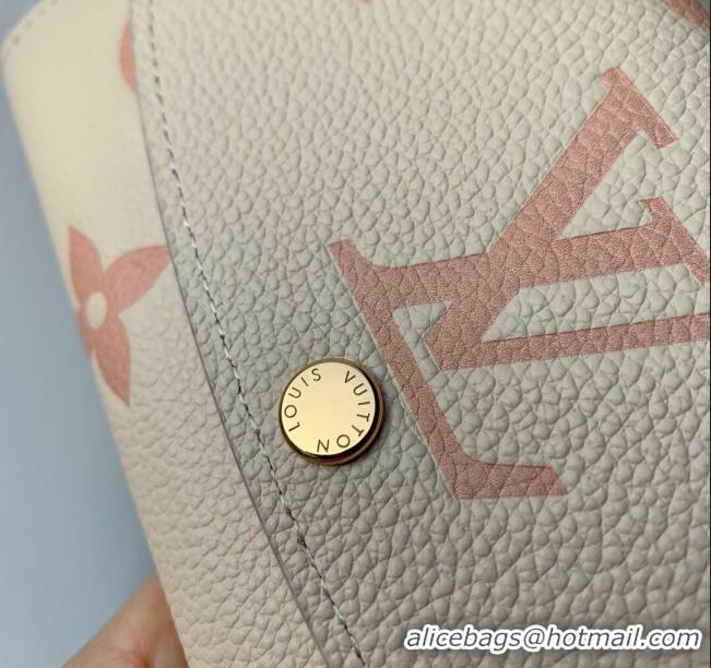 Best Price Louis Vuitton Emilie Wallet in Monogram Grained Cowhide Leather M82341 Creme /Arizona 2024