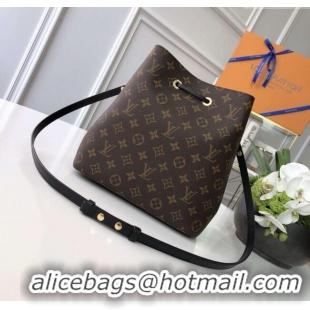 Top Grade Louis Vuitton NeoNoe MM Bucket Bag in Monogram Canvas M44020 Black 2024