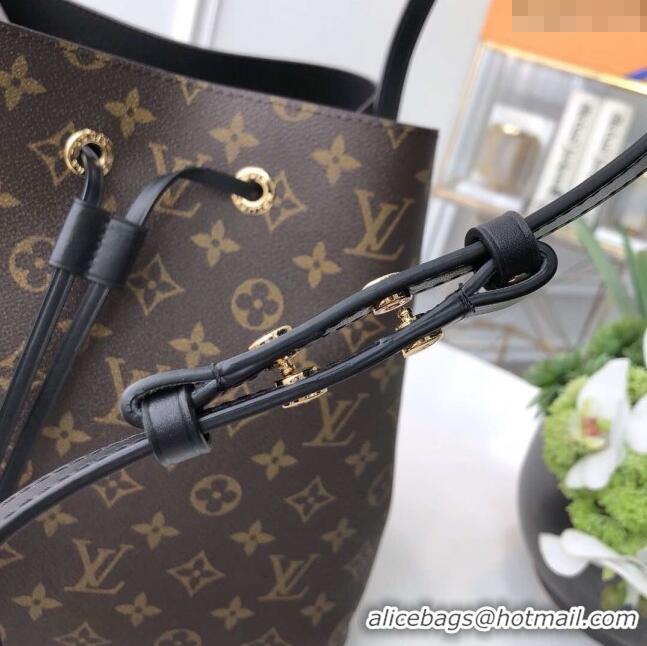 Top Grade Louis Vuitton NeoNoe MM Bucket Bag in Monogram Canvas M44020 Black 2024