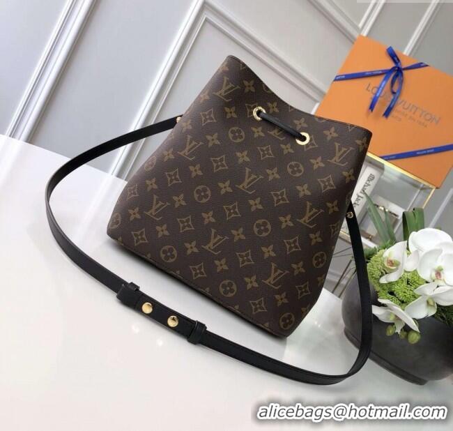 Top Grade Louis Vuitton NeoNoe MM Bucket Bag in Monogram Canvas M44020 Black 2024