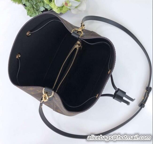 Top Grade Louis Vuitton NeoNoe MM Bucket Bag in Monogram Canvas M44020 Black 2024