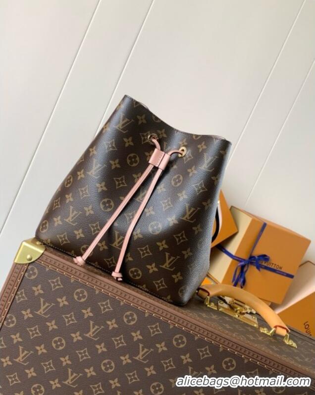 Good Product Louis Vuitton NeoNoe MM Bucket Bag in Monogram Canvas M44022 Pink 2024