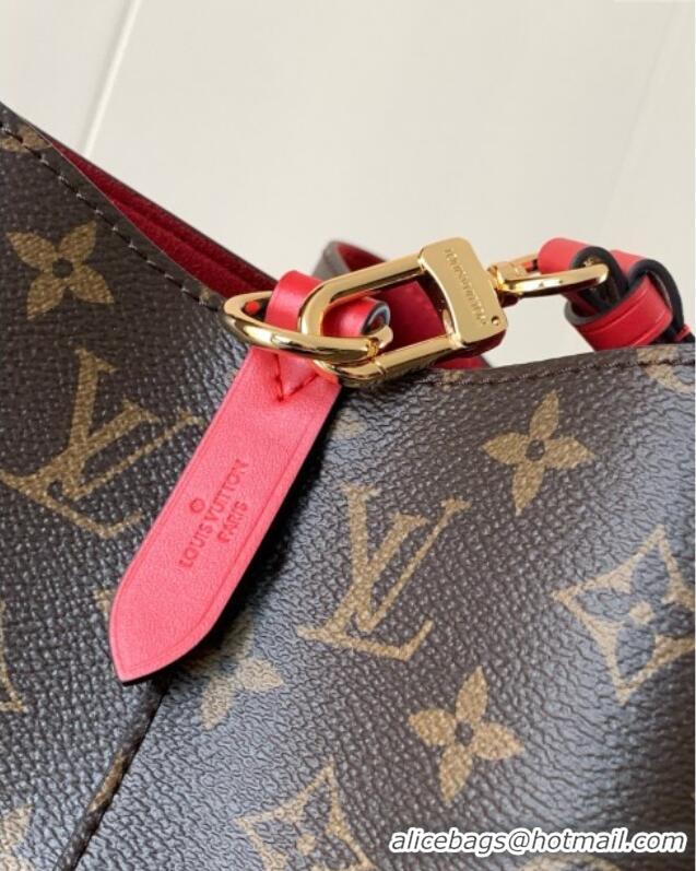 Top Quality Louis Vuitton NeoNoe MM Bucket Bag in Monogram Canvas M44021 Red 2024