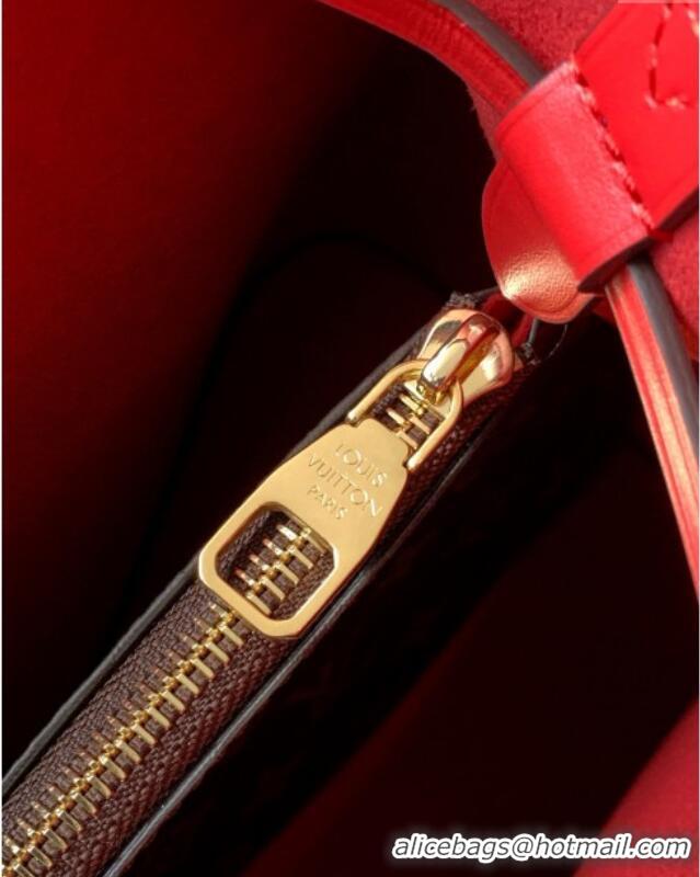 Top Quality Louis Vuitton NeoNoe MM Bucket Bag in Monogram Canvas M44021 Red 2024