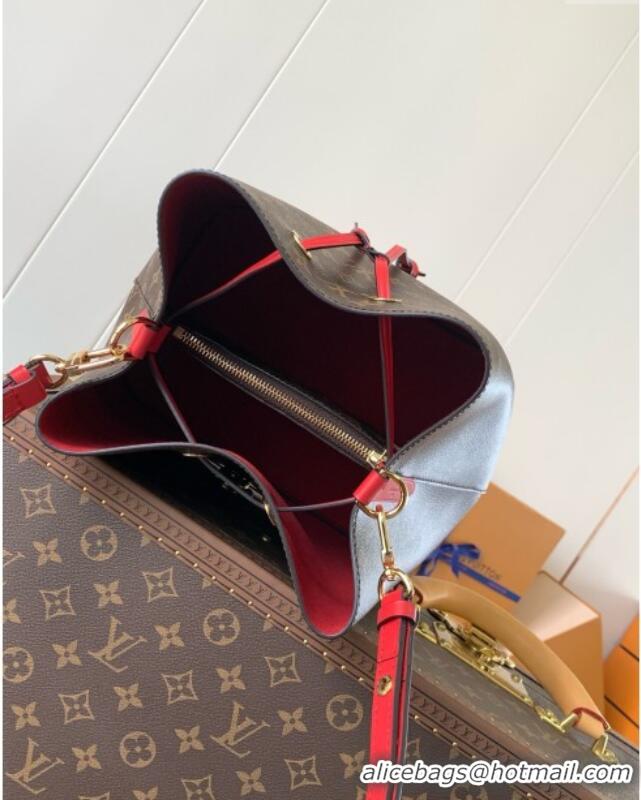 Top Quality Louis Vuitton NeoNoe MM Bucket Bag in Monogram Canvas M44021 Red 2024