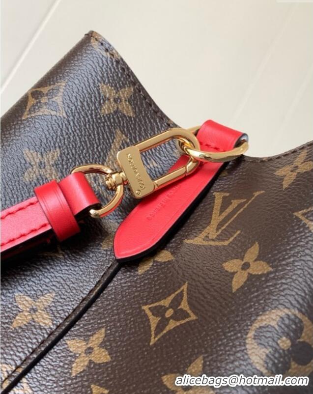 Top Quality Louis Vuitton NeoNoe MM Bucket Bag in Monogram Canvas M44021 Red 2024