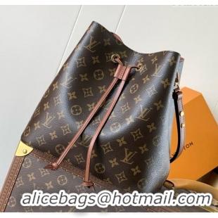 Big Discount Louis Vuitton NeoNoe MM Bucket Bag in Monogram Canvas M44887 Caramel 2024