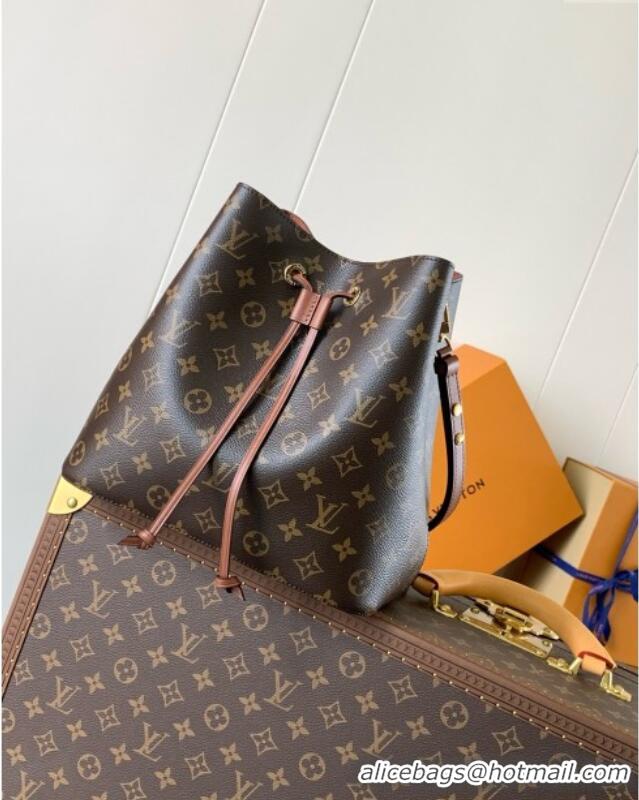 Big Discount Louis Vuitton NeoNoe MM Bucket Bag in Monogram Canvas M44887 Caramel 2024