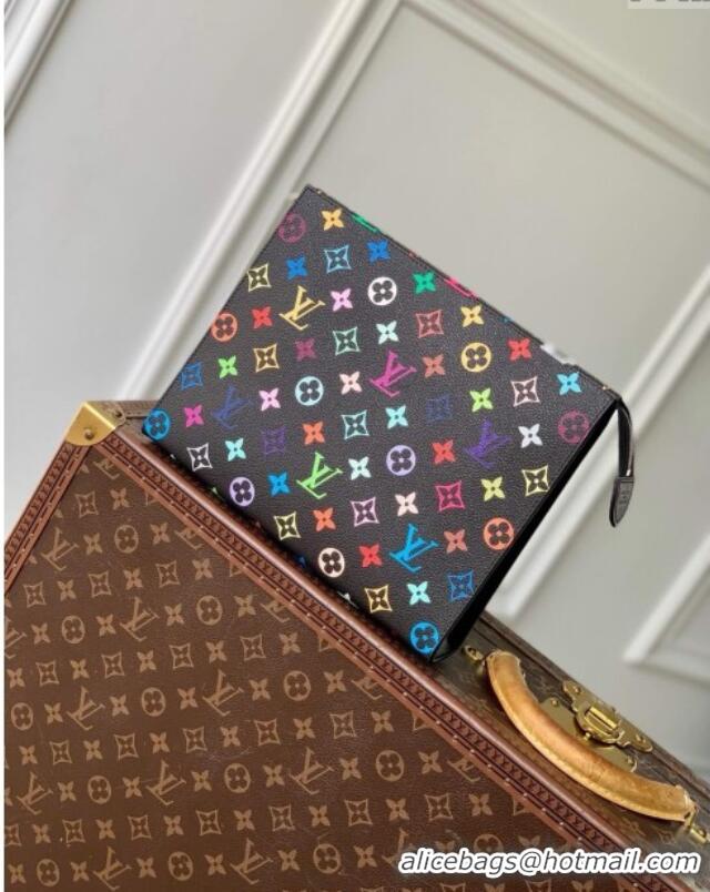 Famous Brand Louis Vuitton LV x TM Toiletry Pouch in Multicolored Monogram Canvas M13746 Black 2025