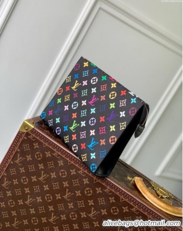 Famous Brand Louis Vuitton LV x TM Toiletry Pouch in Multicolored Monogram Canvas M13746 Black 2025