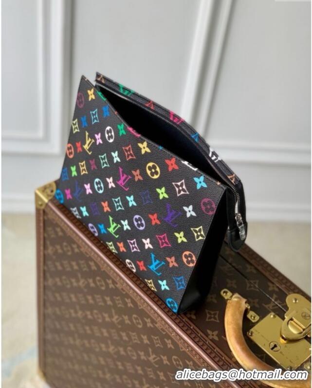 Famous Brand Louis Vuitton LV x TM Toiletry Pouch in Multicolored Monogram Canvas M13746 Black 2025