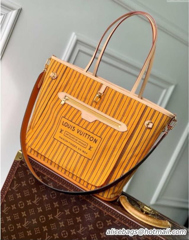 Top Quality Louis Vuitton Neverfull Inside Out MM Tote Bag M11947 Monogram Canvas/Yellow 2024