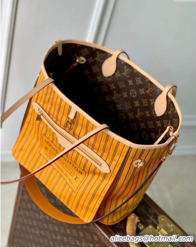 Top Quality Louis Vuitton Neverfull Inside Out MM Tote Bag M11947 Monogram Canvas/Yellow 2024