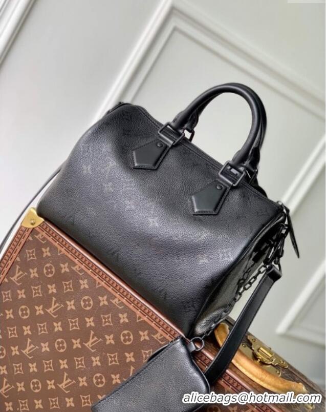 Well Crafted Louis Vuitton Speedy P9 Bandouliere 40 Bag in Calf Leather M21108 Black 2024