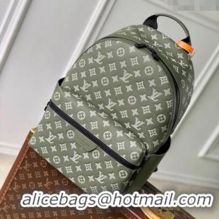 Discount Louis Vuitton Discovery Backpack PM in Olive Green Monogram Shadow Embossed Calf Leather M12463 2025