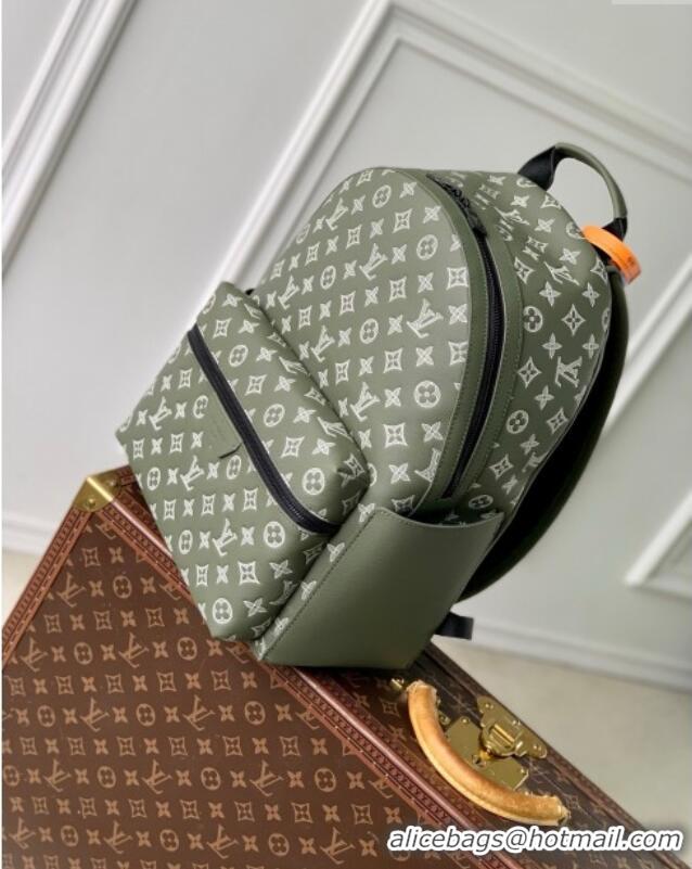 Discount Louis Vuitton Discovery Backpack PM in Olive Green Monogram Shadow Embossed Calf Leather M12463 2025