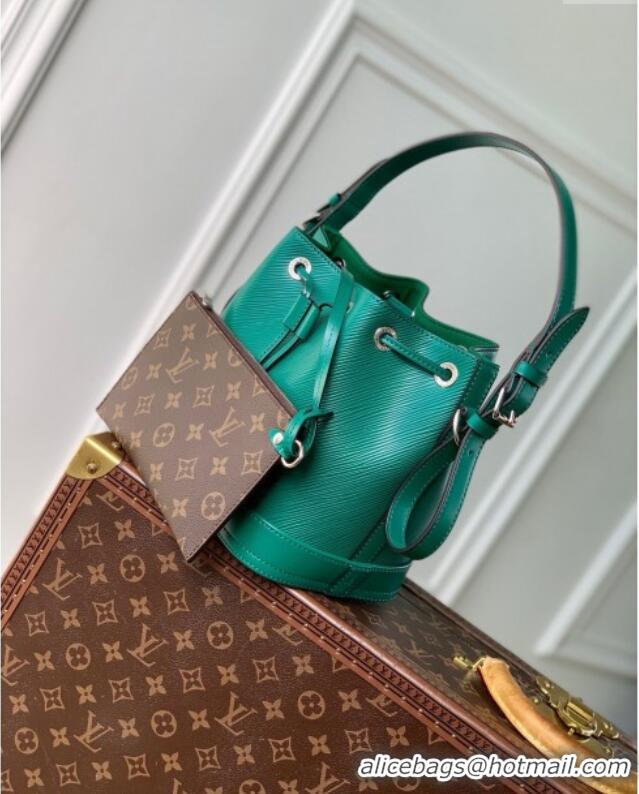 Buy Discount Louis Vuitton Noe BB Bucket Bag in Green Epi Grained Leather M12847 Green 2025