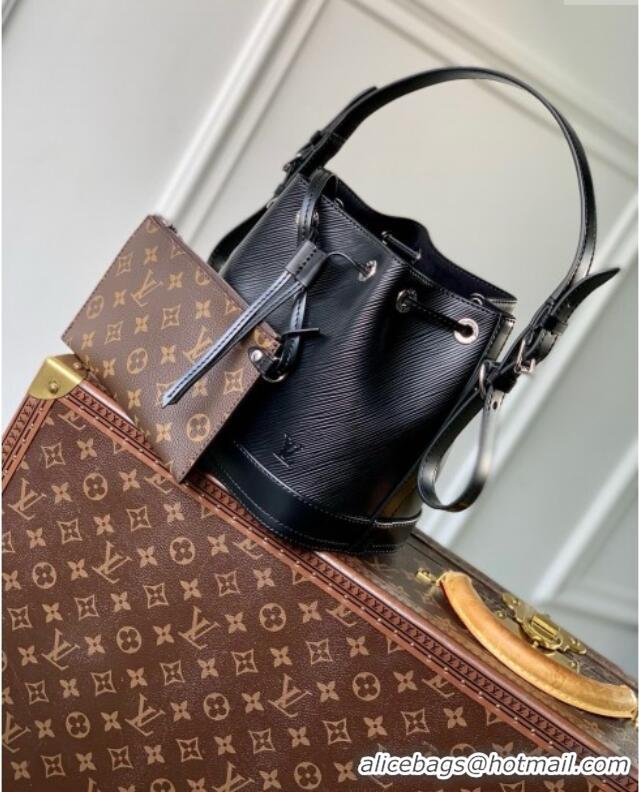 Luxury Cheap Louis Vuitton Noe BB Bucket Bag in Epi Grained Leather M12847 Black 2025