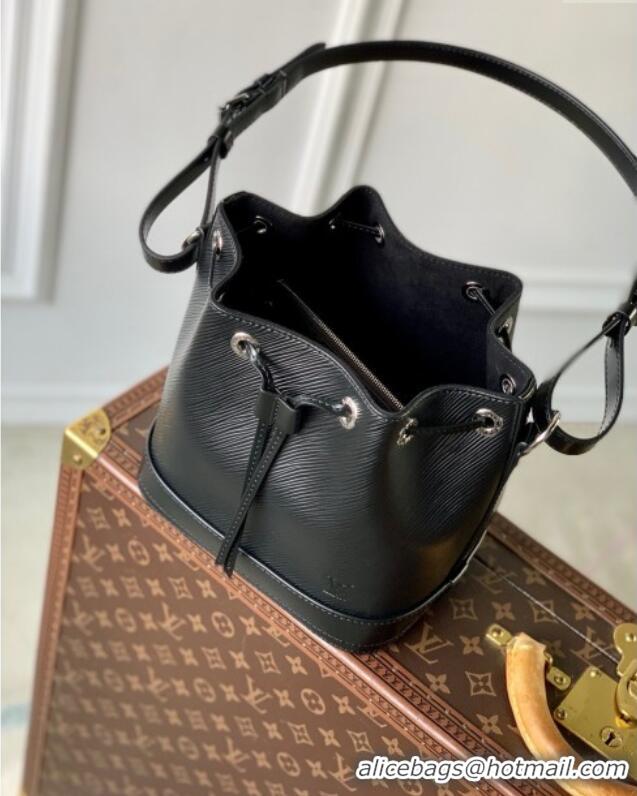 Luxury Cheap Louis Vuitton Noe BB Bucket Bag in Epi Grained Leather M12847 Black 2025