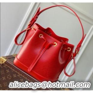 Low Cost Louis Vuitton Noe BB Bucket Bag in Epi Grained Leather M12847 Red 2025