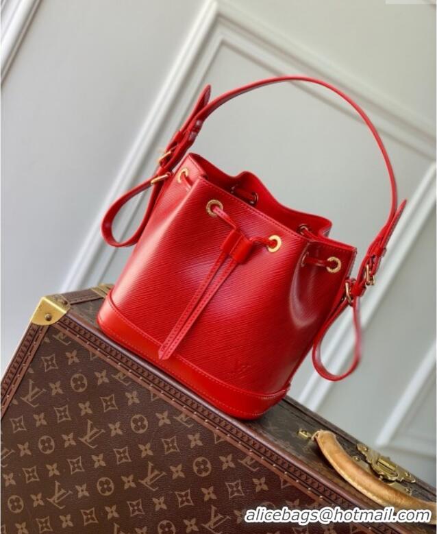 Low Cost Louis Vuitton Noe BB Bucket Bag in Epi Grained Leather M12847 Red 2025