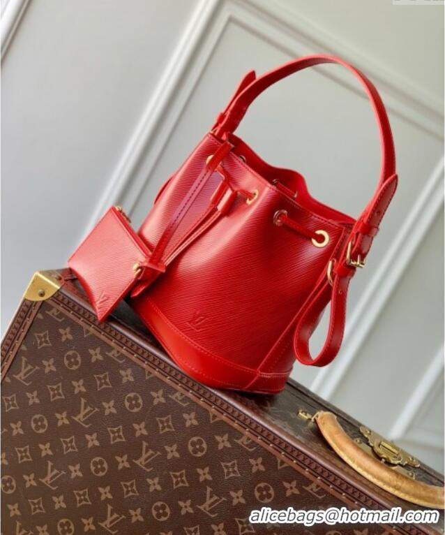 Low Cost Louis Vuitton Noe BB Bucket Bag in Epi Grained Leather M12847 Red 2025