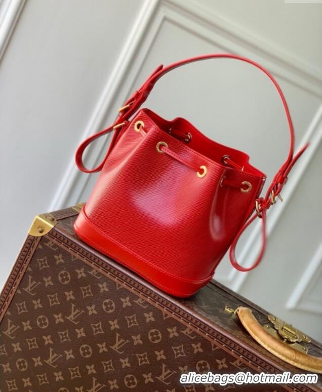 Low Cost Louis Vuitton Noe BB Bucket Bag in Epi Grained Leather M12847 Red 2025