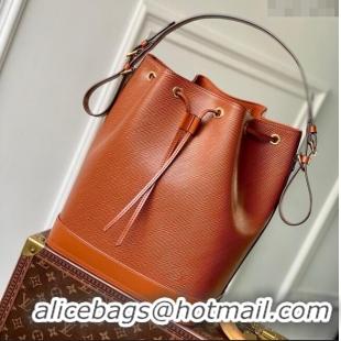 Free Shipping Louis Vuitton Noe MM Bucket Bag in Brown Epi Grained Leather M24932 2025