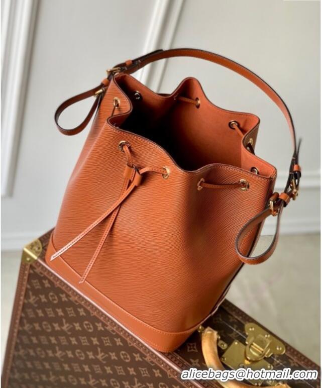 Free Shipping Louis Vuitton Noe MM Bucket Bag in Brown Epi Grained Leather M24932 2025