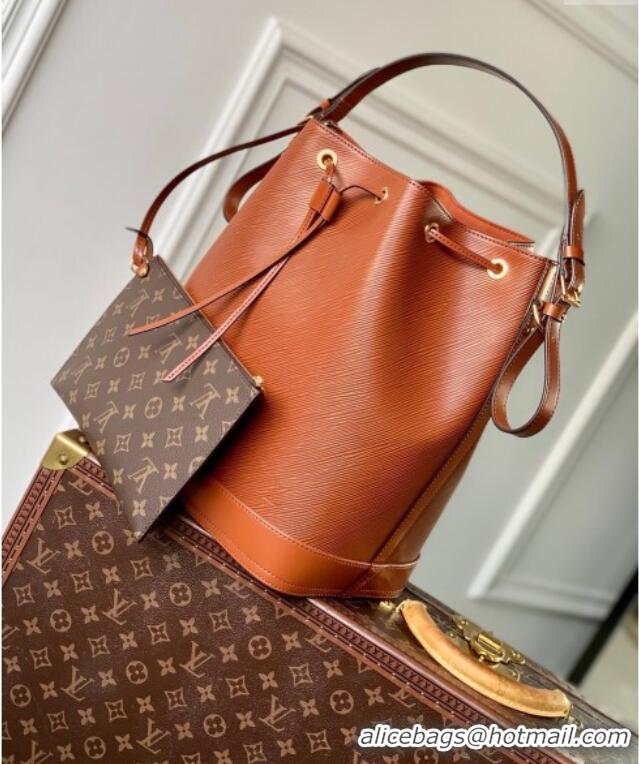 Free Shipping Louis Vuitton Noe MM Bucket Bag in Brown Epi Grained Leather M24932 2025