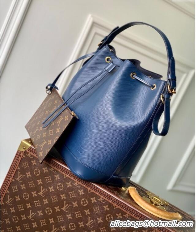 Most Popular Louis Vuitton Noe MM Bucket Bag in Blue Epi Grained Leather M24932 2025