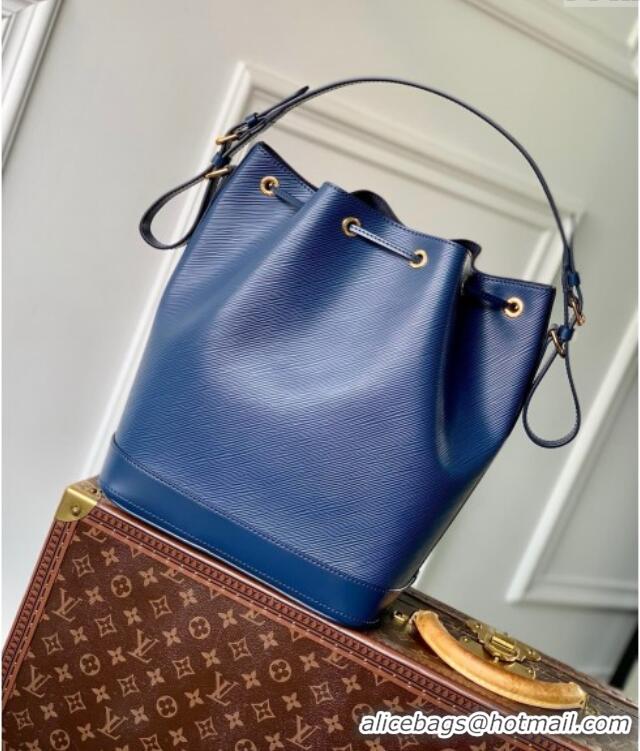 Most Popular Louis Vuitton Noe MM Bucket Bag in Blue Epi Grained Leather M24932 2025