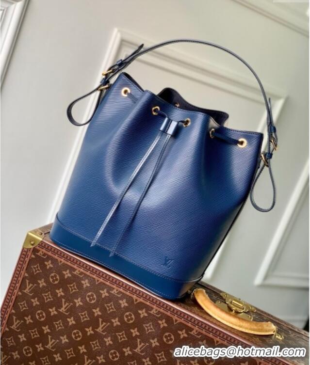 Most Popular Louis Vuitton Noe MM Bucket Bag in Blue Epi Grained Leather M24932 2025