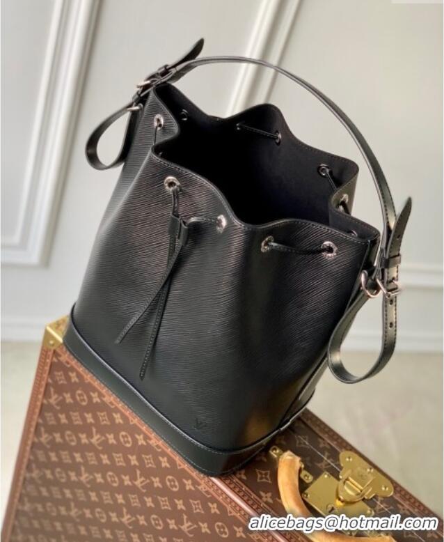 Luxury Cheap Louis Vuitton Noe MM Bucket Bag in Black Epi Grained Leather M24932 2025