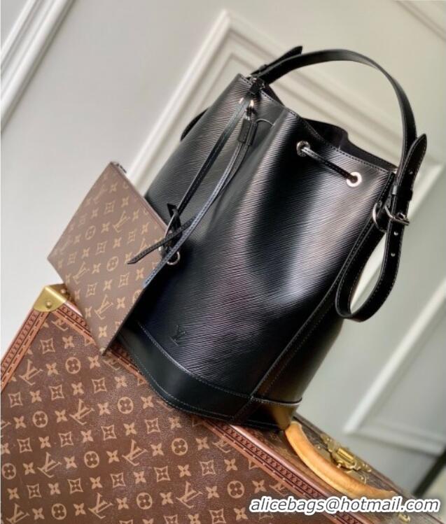 Luxury Cheap Louis Vuitton Noe MM Bucket Bag in Black Epi Grained Leather M24932 2025