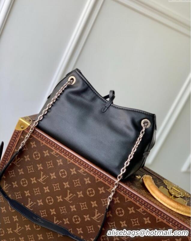 Modern Grade Louis Vuitton CarryAll Vibe BB Bag in Black Lambskin Leather M12888 2025